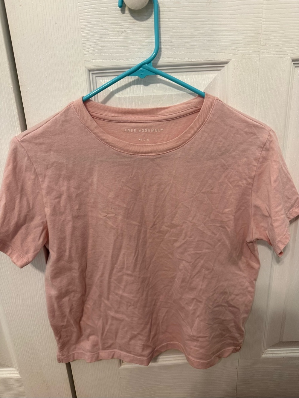 Free Assembly Women's Pink Short Sleeve Crewneck Tee